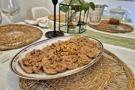 Arrosto  con salsa alle noci